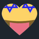 Sticker Cœur chanukkah hanoukka emoji<br><div class="desc">hannukah, channukah, hannuka, channuka, jours fériés, juif, juif, hébreu, star de david, emoji, visage heureux, hannukah emoji, hannukah visage heureux, jaune bleu blanc blanc blanc personnalisé judaïsme drôle vacances- "star de david""emoji juif""hanoukka emoji""chanukkah emoji" émoticon "happy face" fêtes juives" "star de david emoji""star de david happy face""rosh hashanah" channukah hannukah...</div>