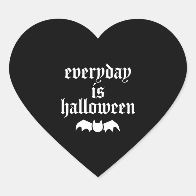 Sticker Cœur Chaque Jour, C'Est Halloween (Devant)