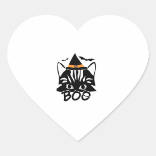 Sticker Cœur Chat Kitten Kitty Novelty Funny Halloween Éffrayan