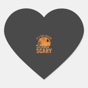 Sticker Cœur Château Hanté Effrayant de Halloween Vecteur