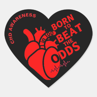 Sticker Cœur CHD Né pour battre les Odds