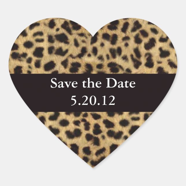 Sticker Cœur Cheetah (Devant)