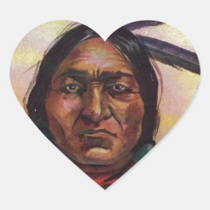 Sticker Cœur Chef Sitting Bull