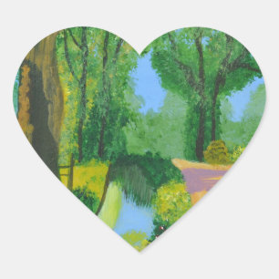 Sticker Cœur Chemin d'été