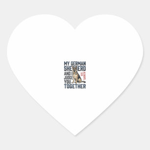 Sticker Cœur Chemise Berger Allemand Amoureux de Chien Drôle Gr