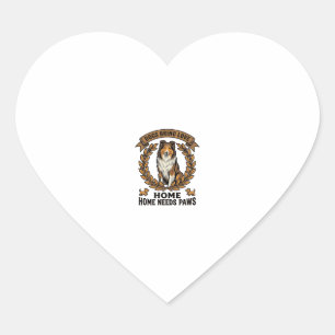 Sticker Cœur Chemise d'amour de chien Gravure vintage conceptio