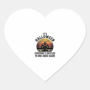 Sticker Cœur Chemise de bonne frayeur de maison hantée Hallowee