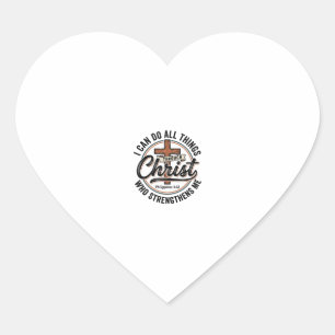 Sticker Cœur Chemise de citation vintage Philippiens 4_13 chrét