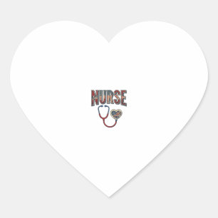 Sticker Cœur Chemise de conception de stéthoscope patriotique d