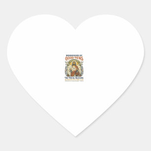 Sticker Cœur Chemise de livraison de facteur Jésus Foi basée su