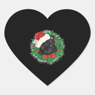 Sticker Cœur Chemise de Noël