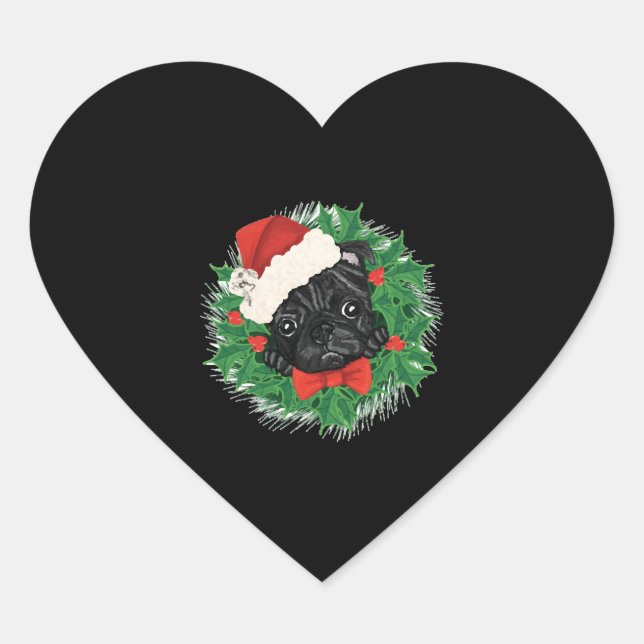 Sticker Cœur Chemise de Noël (Devant)