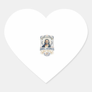 Sticker Cœur Chemise de propriétaire de petite entreprise Jesus
