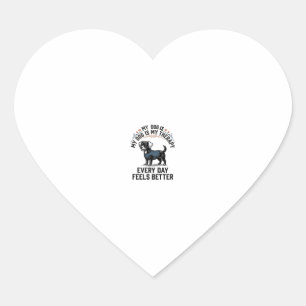 Sticker Cœur Chemise de thérapie canine Cadeau gravé vintage po