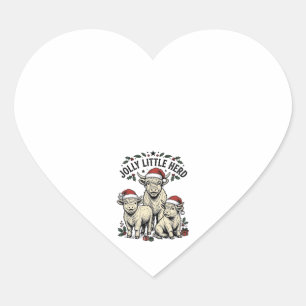 Sticker Cœur Chemise de vache de Noël Art de troupeau de vacanc