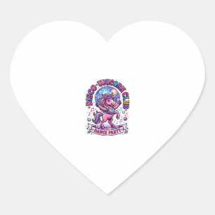 Sticker Cœur Chemise graphique du club licorne disco Licorne Co