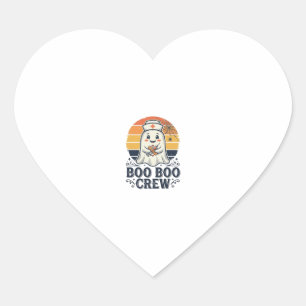 Sticker Cœur Chemise Halloween Fantôme Infirmière Mignonne Boo 
