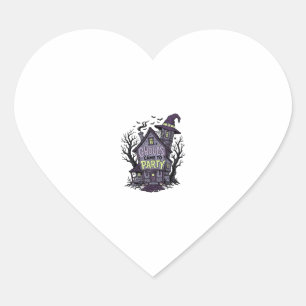 Sticker Cœur Chemise Maison Hantée Mignonne Soirée Halloween Dé
