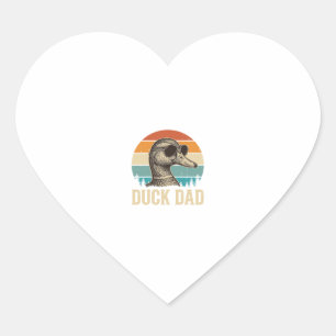 Sticker Cœur Chemise Papa Canard Gravure Vintage Rétro Coucher