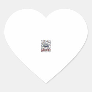 Sticker Cœur Chemise patriotique Vintage America Liberty Crown