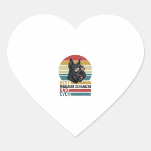 Sticker Cœur Chemise patriotique vintage de papa Schnauzer mini