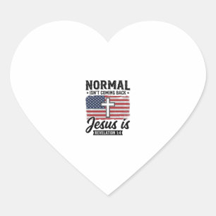 Sticker Cœur Chemise Révélation Jésus Normal Ne Revient Pas_1