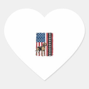 Sticker Cœur Chemise vintage patriotique empreinte de patte de 