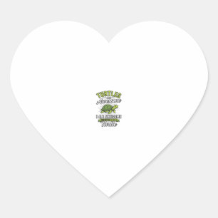 Sticker Cœur Chemises drôles de tortues vintage géniales_1