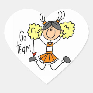 Sticker Cœur Chemises et Cadeaux Orange pour Supportrices au St