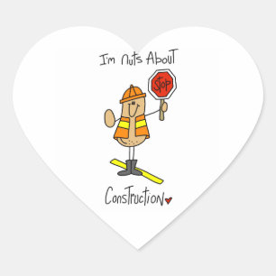 Sticker Cœur Chemises et Cadeaux sur la Construction qui sont N
