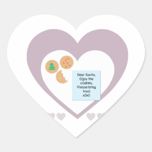 Sticker Cœur Cher Père Noël - Apportez des jouets