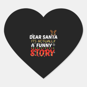 Sticker Cœur Cher Père Noël C'est en fait une histoire drôle