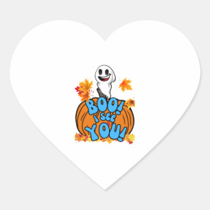 Sticker Cœur Chérie Halloween fantôme Boo ! Je Te Vois ! Autoco