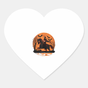 Sticker Cœur chevalier arafé sur un cheval avec un citrouille s