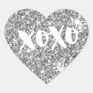 Sticker Cœur CHIC LOVE XOXO HEART parties scintillant moderne e
