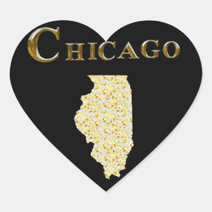 STICKER CŒUR CHICAGO
