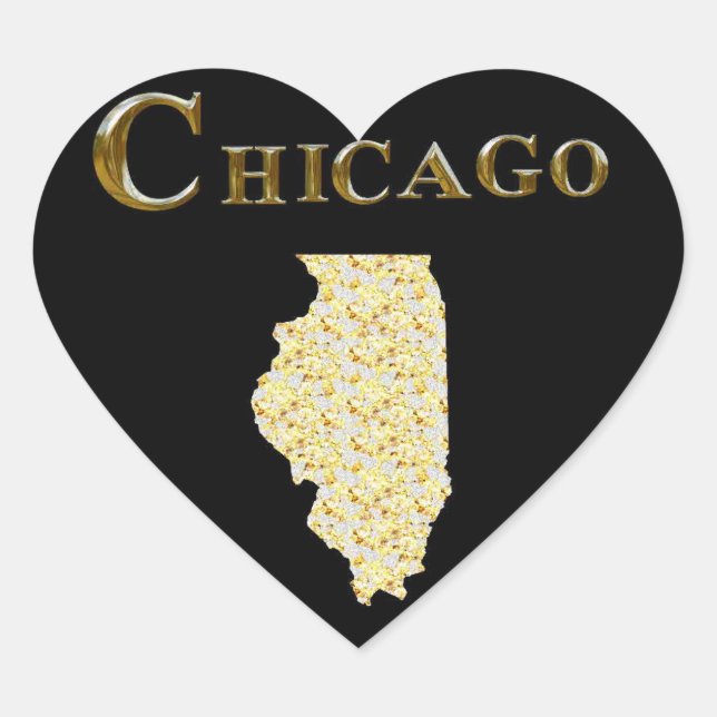 STICKER CŒUR CHICAGO (Devant)