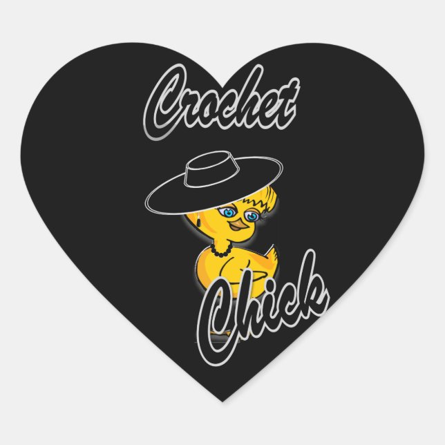 Sticker Cœur Chick Crochet #4 (Devant)