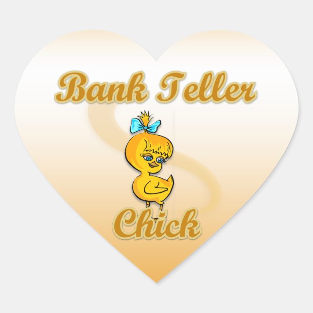 Sticker Cœur Chick du vendeur bancaire (Devant)