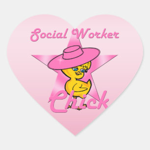 Sticker Cœur Chick ouvrier social #8