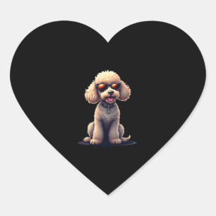 Sticker Cœur Chiens Amoureux des animaux de canicules amusants 