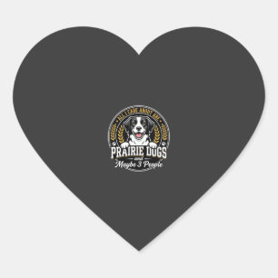 Sticker Cœur Chiens de Prairie Peut-être 3 Personnes Conception