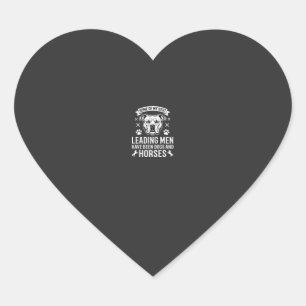 Sticker Cœur Chiens et chevaux menant les hommes