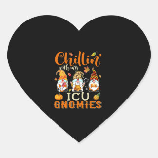 Sticker Cœur Chillin Avec Mes Gnomies ICU Infirmière Gnome Than
