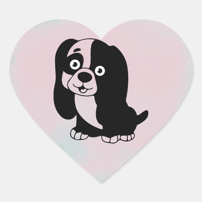 Sticker Coeur Chiot (Devant)