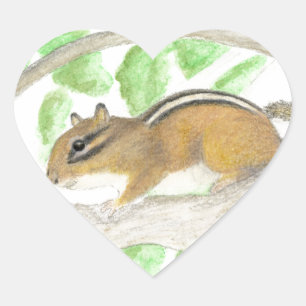 Sticker Cœur Chipmunk