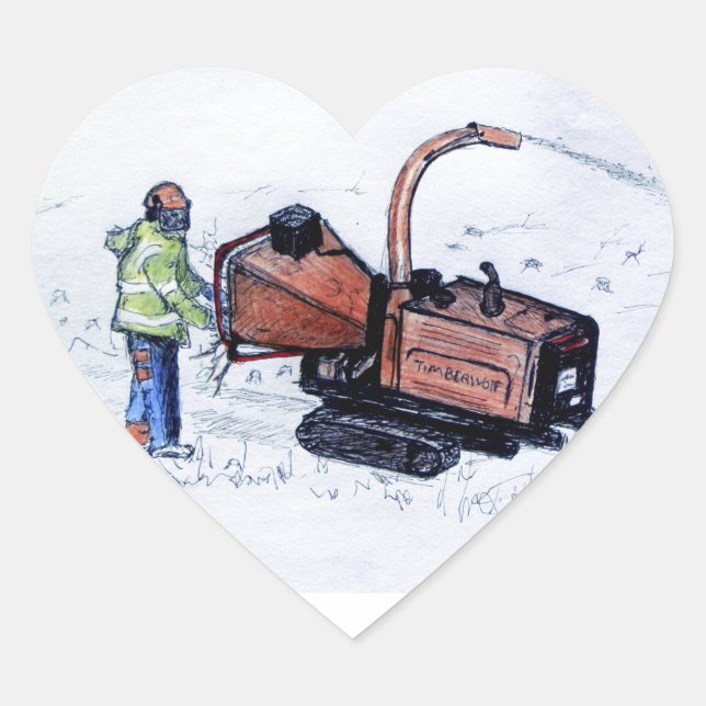 Sticker Cœur Chipper de Timberwood (Devant)