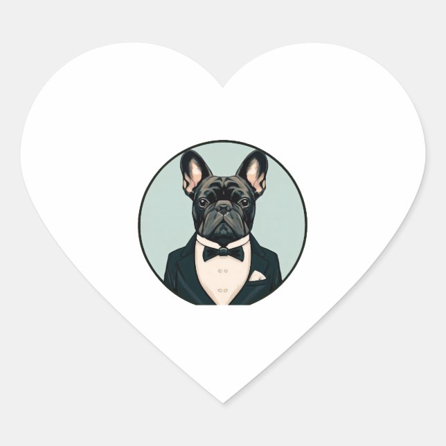 Sticker Cœur Chippon français (Devant)