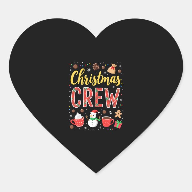 Sticker Cœur Christmas Crew (2) (Devant)