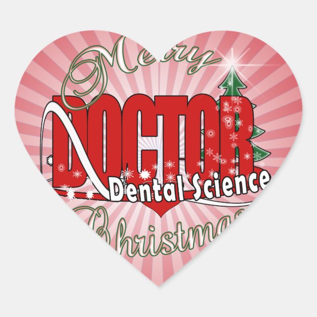 Sticker Cœur CHRISTMAS Dental Science (Devant)